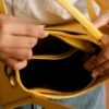 Leswan leather- Tas jenis Handbag Shoulderbag berbahan kulit asli dengan aksen batik viral - HANNA