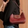Leswan leather- Tas jenis Shoulder bag (Hobo bag) berbahan kulit asli dengan aksen batik viral - ASHLEY