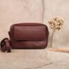 Leswan leather- Tas jenis Sling bag Crossbody bag wanita berbahan kulit asli dengan aksen batik viral - MAHJA