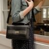 Leswan leather- Tas jenis Top Handle bag wanita berbahan kulit asli dengan aksen batik viral - LULA