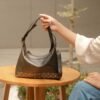 Leswan leather- Tas wanita hobo kulit asli polos motif batik viral - FELISHA