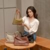 Leswan leather- Tas wanita hobo kulit asli polos motif batik viral - FELISHA