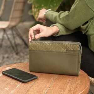 Leswan leather- Tas wanita jenis Handbag Pouch kulit asli polos motif batik viral - NARES