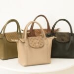 Leswan leather- Tas wanita jenis Handbag kulit asli polos motif batik viral - SAFIRA