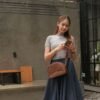 Leswan leather- Tas wanita jenis Slingbag kulit asli polos motif batik viral - NEKA