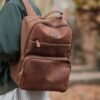Mahameru Backpack - Tas Laptop Dokumen Ransel Kerja Travel Pria Kulit Sapi Asli - La Vaches Leather