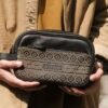 Sanja Doppkit Tribal - Tas Handbag Pinggang Dada Bahu Selempang Pria Kulit Sapi Asli motif batik - La Vaches