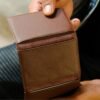 Trio - Dompet Kartu Pria dan Wanita Kulit Asli Card Holder ATM KTP Emas Logam Mulia - La Vaches' Leather