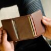 Trio - Dompet Kartu Pria dan Wanita Kulit Asli Card Holder ATM KTP Emas Logam Mulia - La Vaches' Leather